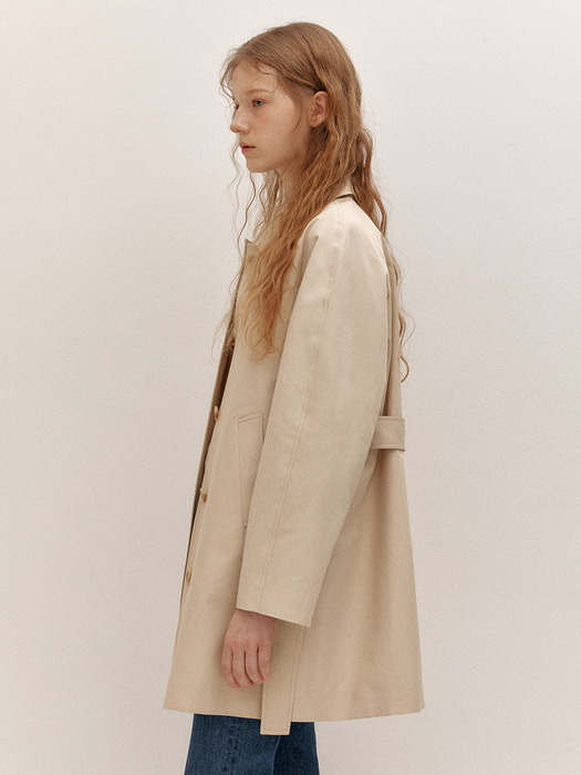 COTTON HALF MAC COAT (BEIGE)