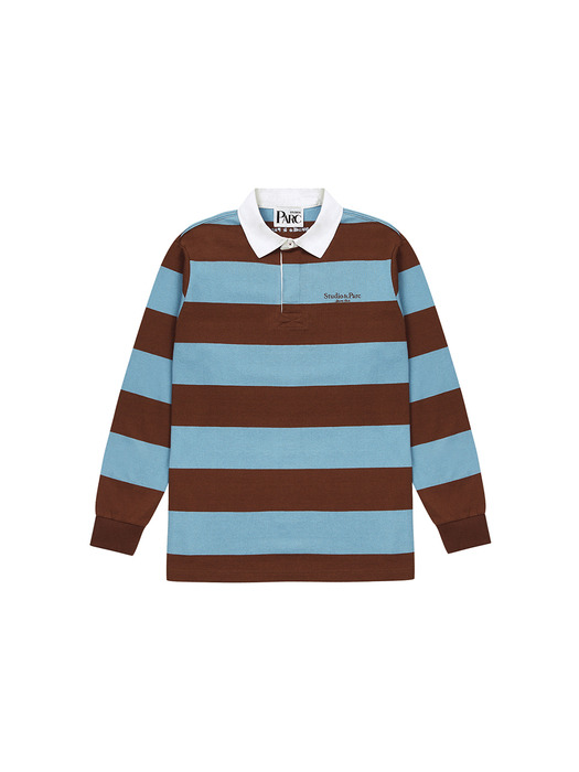 Stripe Rugby Shirt_Brown