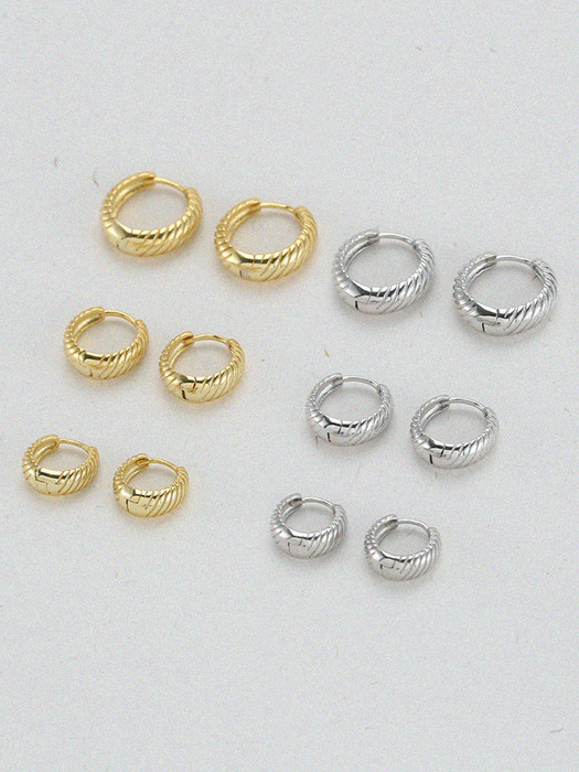 [925 Silver] Aorr Earrings_2 Colors (3 Size)