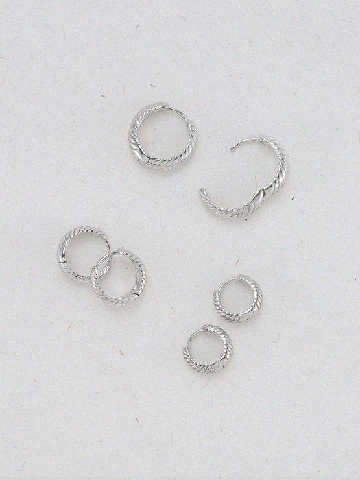 [925 Silver] Aorr Earrings_2 Colors (3 Size)