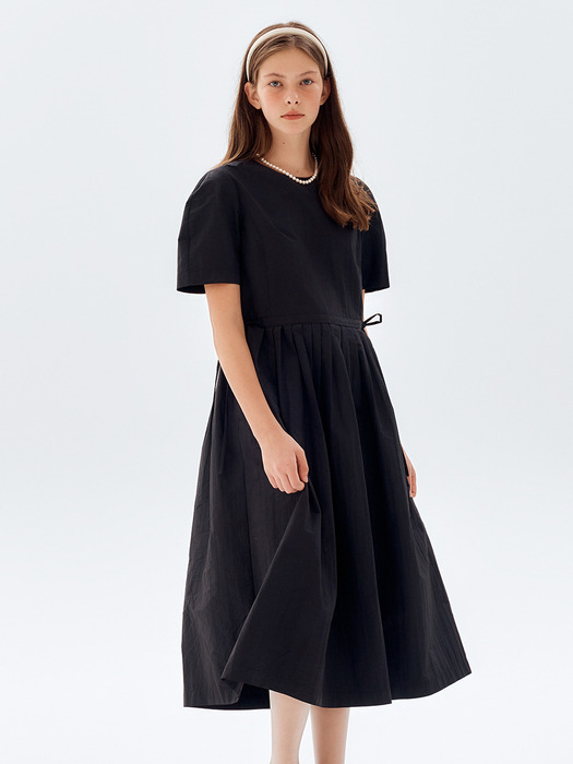 Pleated Cotton Dress