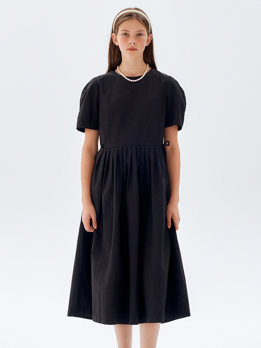 Pleated Cotton Dress