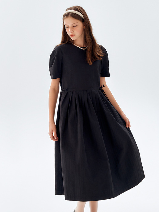 Pleated Cotton Dress