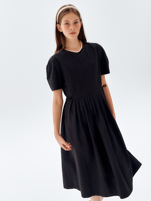 Pleated Cotton Dress