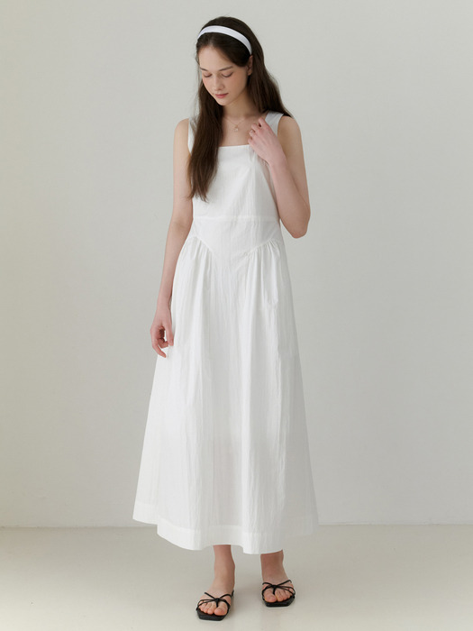 Tutu sleeveless dress (white)