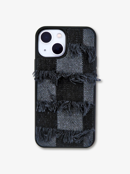 TEXTILE PHONE CASE [DAMAGED BLACK]