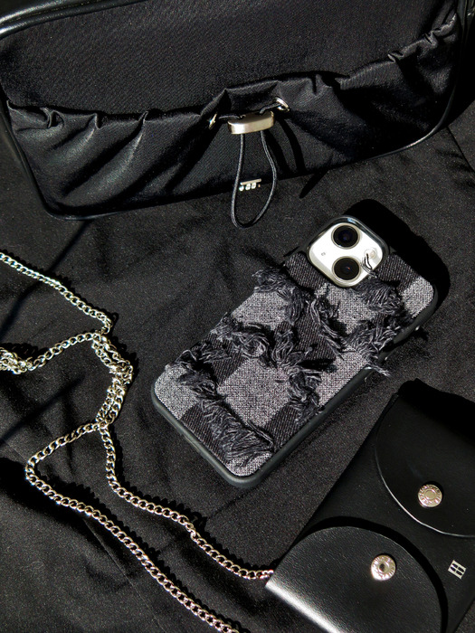 TEXTILE PHONE CASE [DAMAGED BLACK]