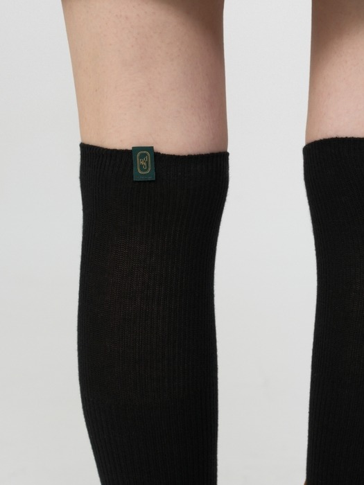 over knee high socks - black