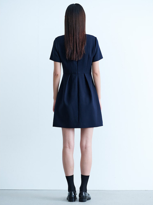 Volume Mini Dress  Navy (KE4871M01R)