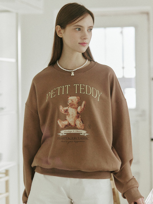 Petit Teddy Sweatshirt -  Brown