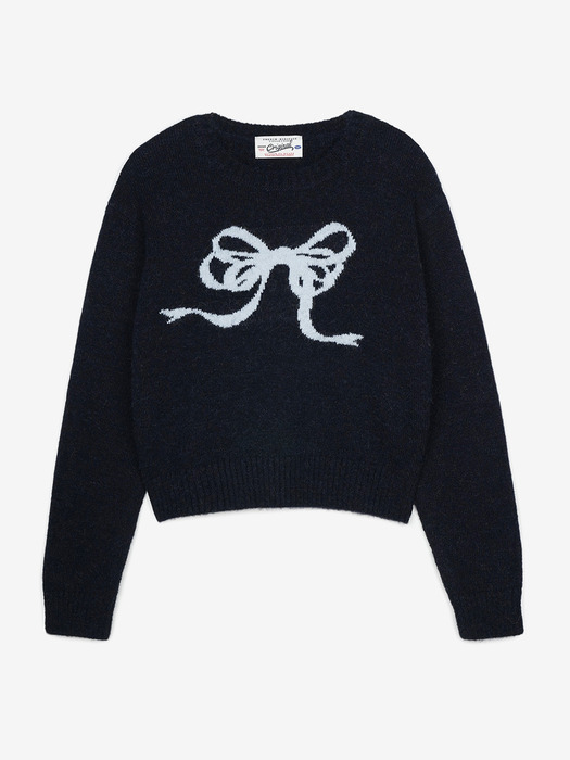 RIBBON JACQUARD KNIT - DARK NAVY