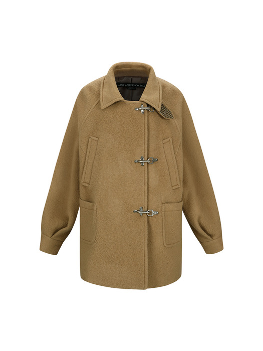 OVERSIZED PEA COAT awa659w(CAMEL)