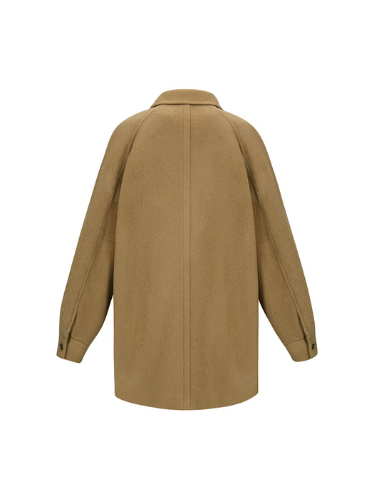 OVERSIZED PEA COAT awa659w(CAMEL)