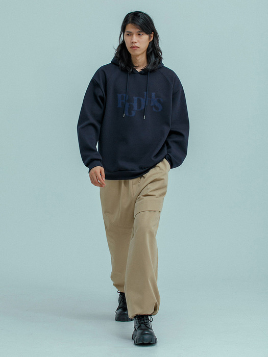 RGDHS WAVE CUT DOUBLE STITCH HOODIE 네이비