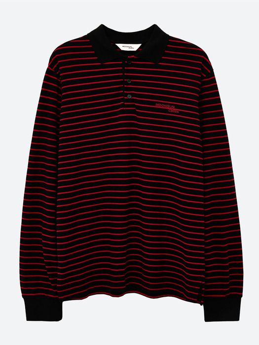 01 M.C UNISEX, Stripe PK Shirt / Cherry Coke