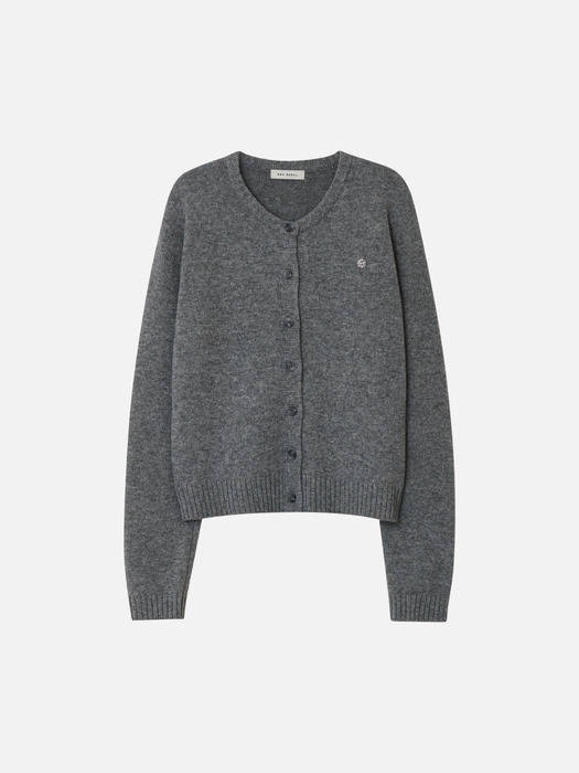 Classic knit cardigan Gray