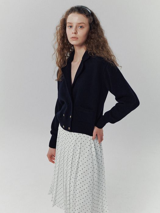 Cannes Knit Jacket in Dark Navy