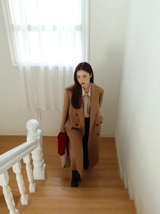 [인플루언서 소라 PICK] WOOL DOUBLE LONG COAT_CAMEL