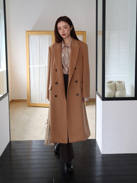 [인플루언서 소라 PICK] WOOL DOUBLE LONG COAT_CAMEL