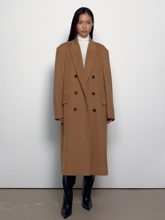 [인플루언서 소라 PICK] WOOL DOUBLE LONG COAT_CAMEL