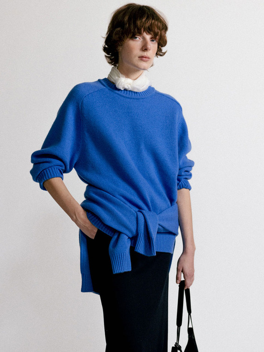 Jude round pullover (Blue)