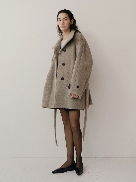 TFW YAK WOOL HIGH NECK HALF COAT_2COLORS