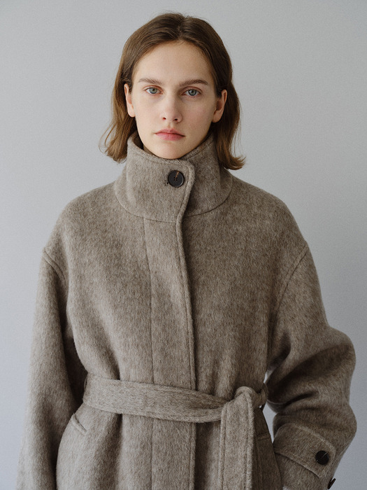 TFW YAK WOOL HIGH NECK HALF COAT_2COLORS