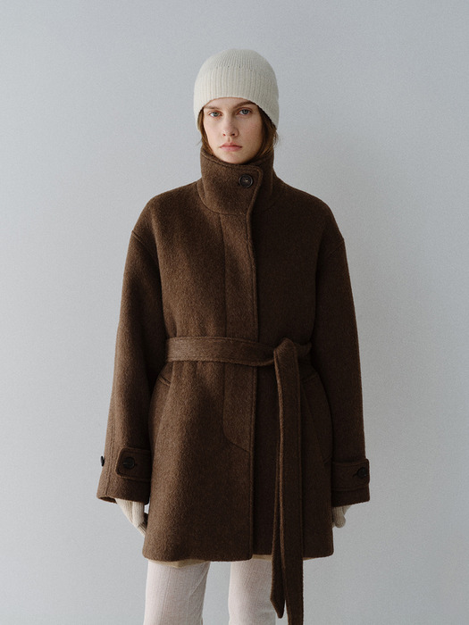 TFW YAK WOOL HIGH NECK HALF COAT_2COLORS