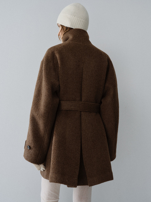 TFW YAK WOOL HIGH NECK HALF COAT_2COLORS