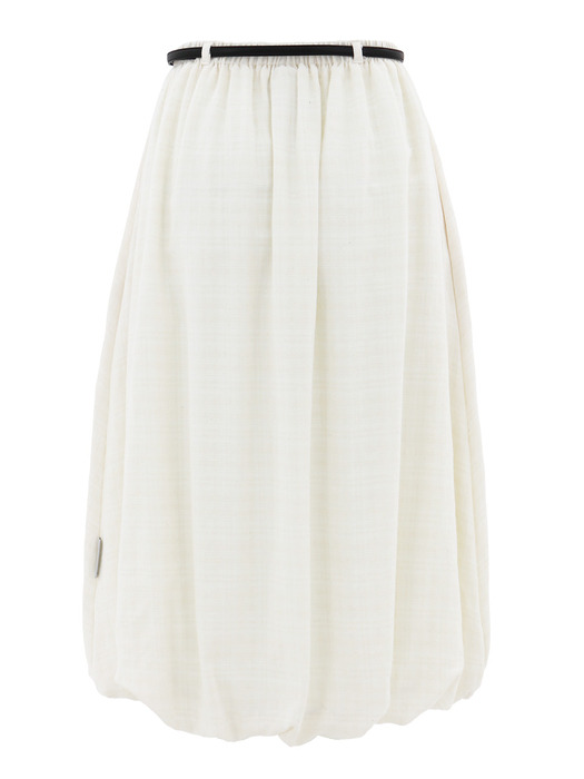 AIR SKIRT IN CREAM (소가죽 벨트포함)(벌룬 미디 스커트)