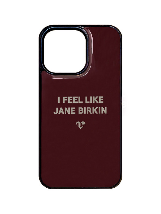 에폭시 I Feel Like iPhone Case - Burgundy