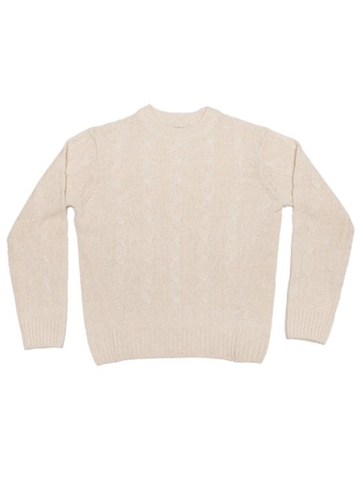 Cable Cashmere Sweater (Ivory)