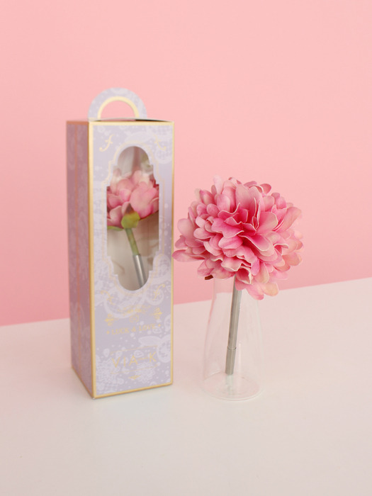 pink graceful peony flower pen