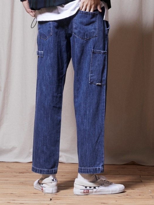 PL059_UBDTY Denim Banding Pants_Blue