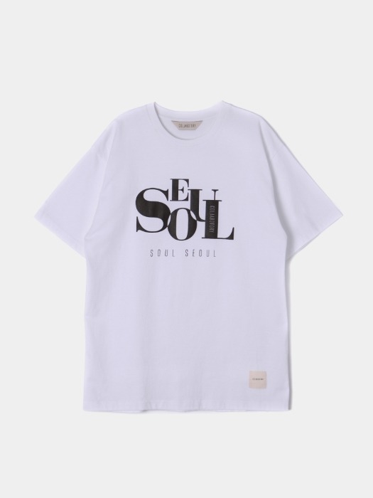 [EBAMB2009M]쏘울 서울 로고 티셔츠_WHITE