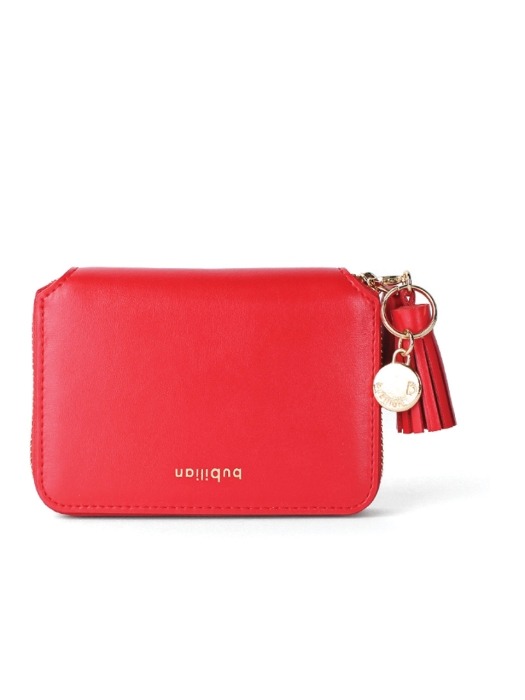Mini Zipper Wallet _ Scarlet