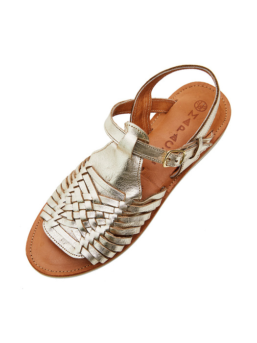 WEAVING SANDALS_CHAMPAGNE