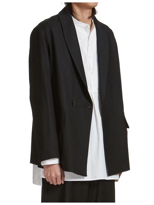 Shawl Collar Jacket Black