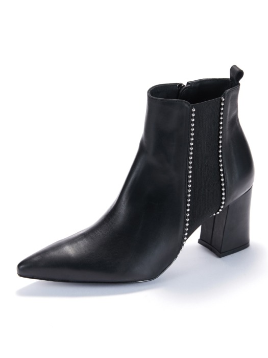 Straight marble boots_Black