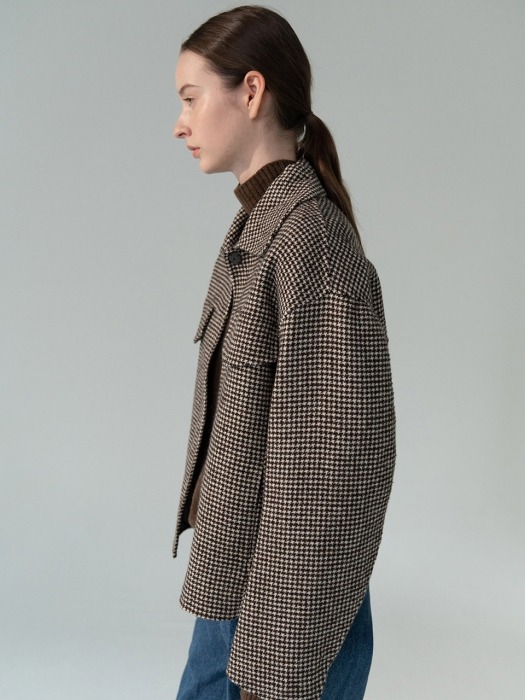 Flap double pocket wool coat