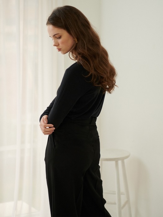 Straight Wide Double-tuck Pants