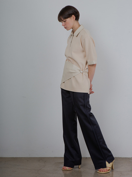OVER-FIT POLO SHIRT_BEIGE