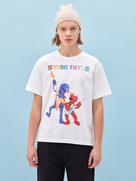 [SS20 SV X Sesame Street] Grover & Elmo T-Shirts(White)