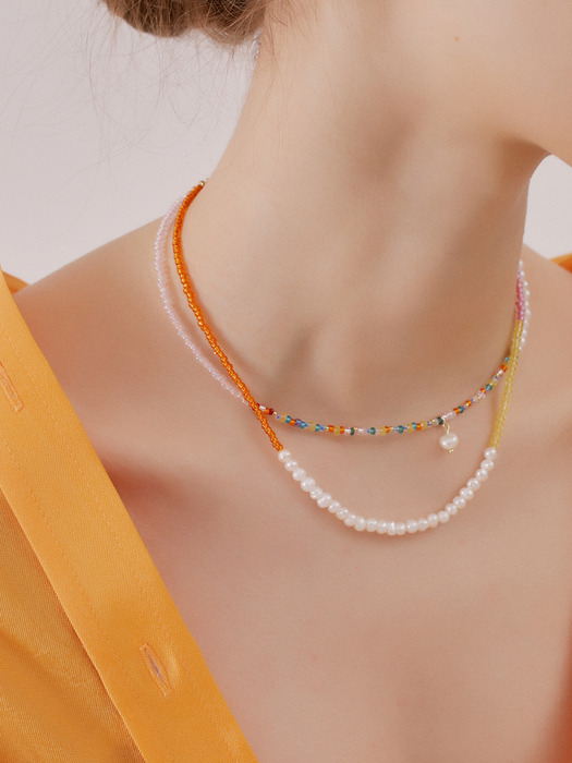 [2SET]Rainbow necklace