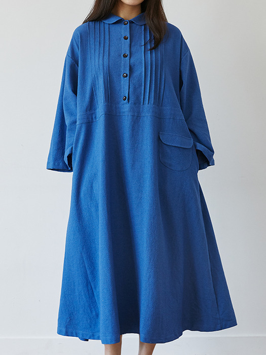 pin tuck onepiece blue