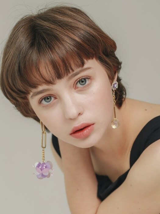 monica flower ball earring