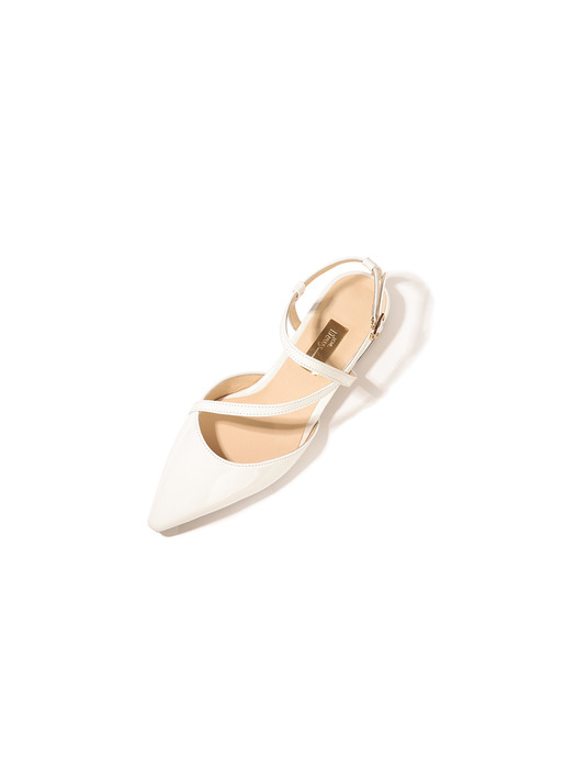 Mano stiletto(2cm) / white crumple 