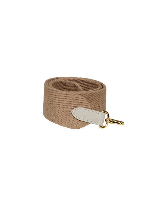 WEBBING STRAP - HERRINGBONE CAMEL