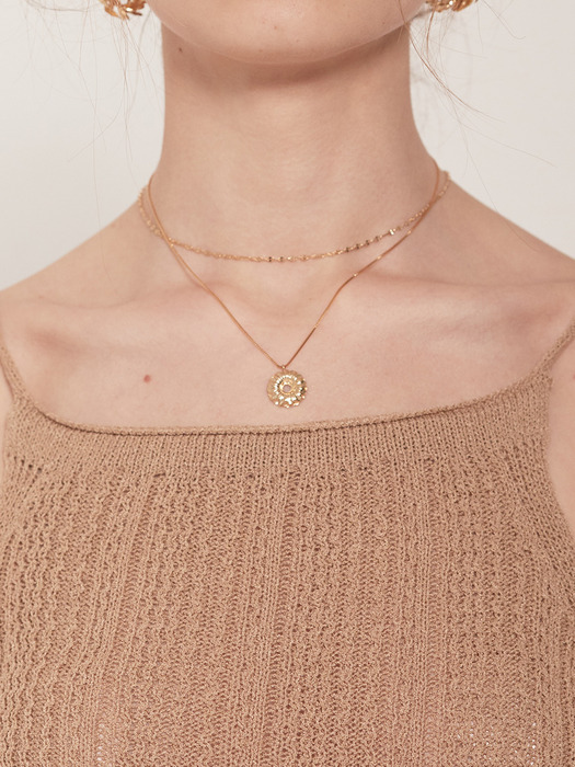 Egg Flower Necklace - Gold, Silver