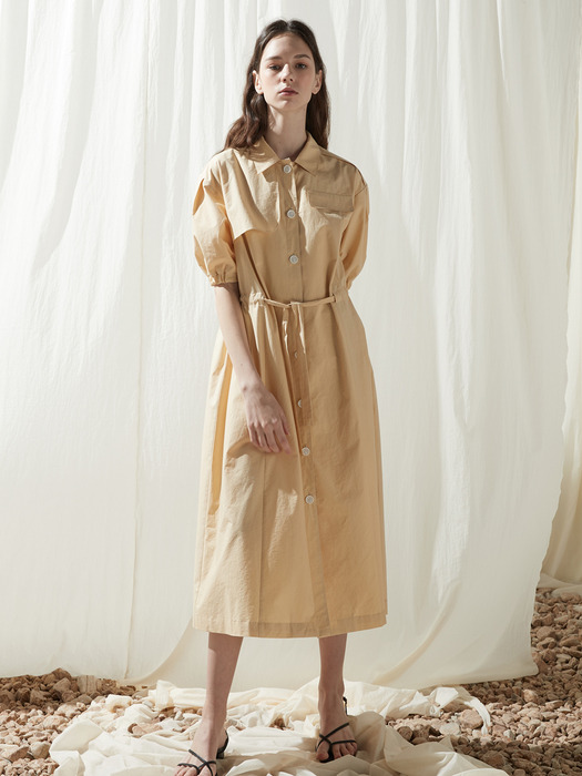 Summer trench onepiece - Custard yellow